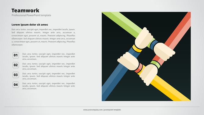 团队合作项目列表PPT素材