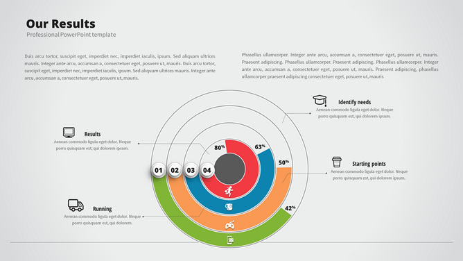 环形比例图PPT图形