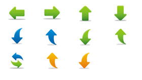 透明背景PPT箭头图片素材