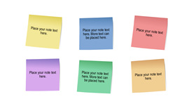 便签留言条PPT素材