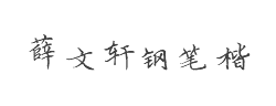 薛文轩钢笔楷体字体