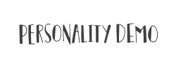 Personality DEMO字体