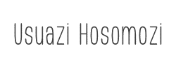 Usuazi Hosomozi字体