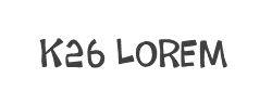 K26 Lorem Ipsum字体