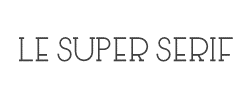 Le super serif字体