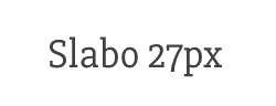 Slabo 27px字体
