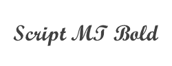 Script MT Bold字体