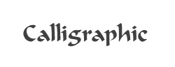 Calligraphic字体