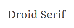 Droid Serif字体