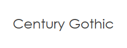 Century Gothic字体