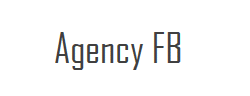 Agency FB字体