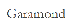 Garamond字体