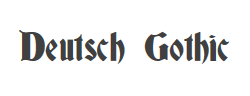 Deutsch Gothic字体
