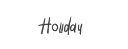 Holiday字体