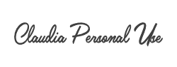 Claudia Personal Use字体