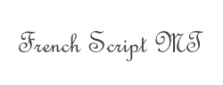 French Script MT字体