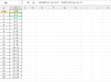 手动分段太低效？这个Excel年龄分组公式轻松让工作效率翻倍提升