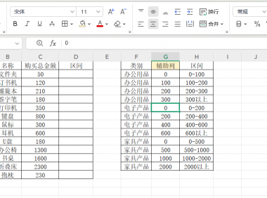 Excel如何按分类划定区间？辅助表+匹配法轻松解决