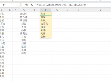 Excel筛选进阶技巧：利用FILTER函数一键搞定数据对比
