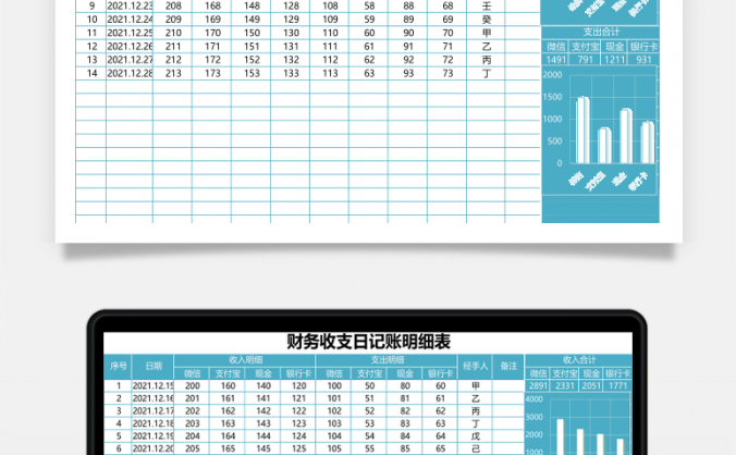 财务收支表全自动日记账