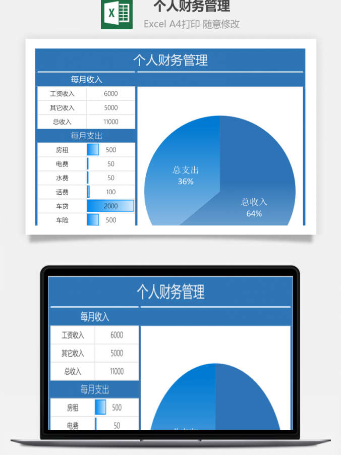 个人财务管理Excel模板